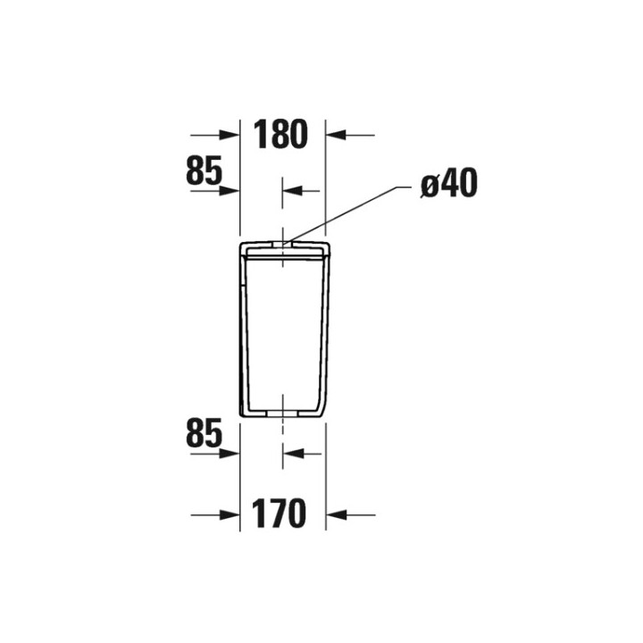 Spłuczka, 40x18cm, Duravit Qatego (HyG)