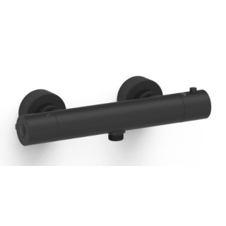 Bateria termostatyczna naścienna prysznicowa TRES BASE PLUS - Czerń Matowa