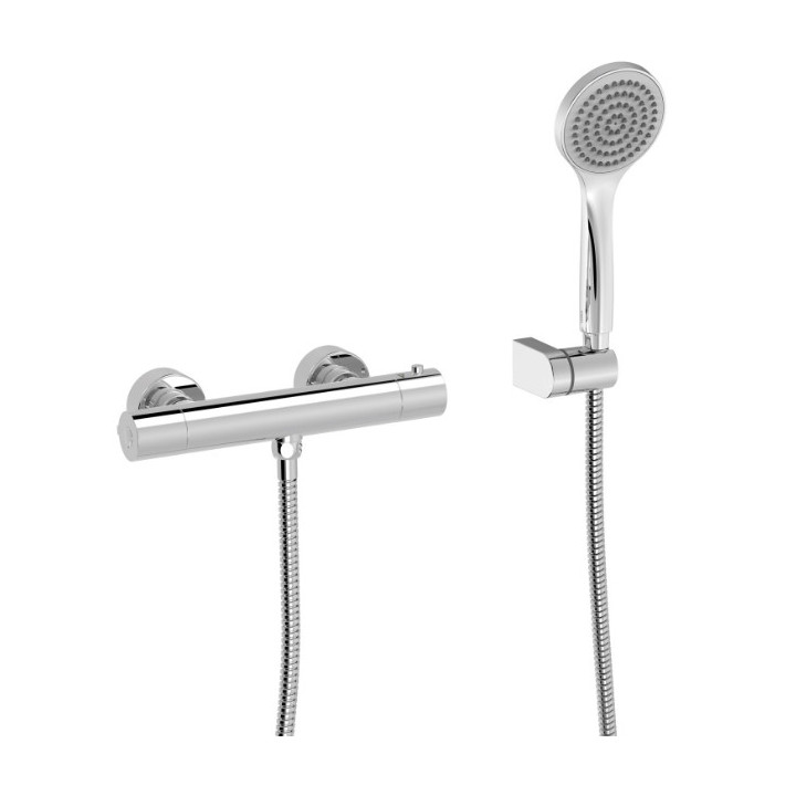 Bateria termostatyczna naścienna prysznicowa TRES BASE PLUS - Chrom 