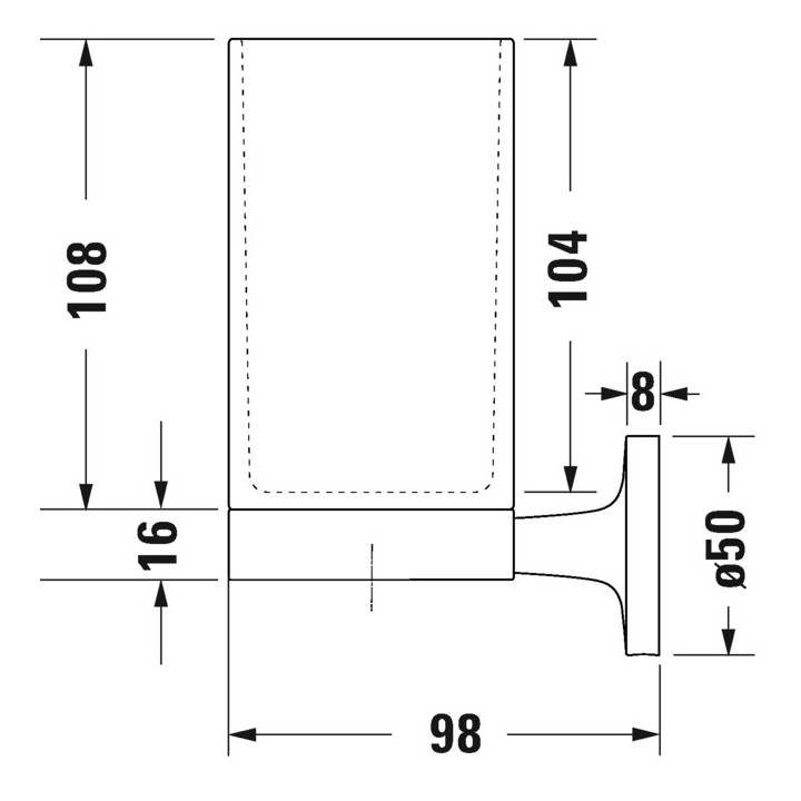 Kubek do mycia zębów Duravit Starck T - Brąz szczotkowany