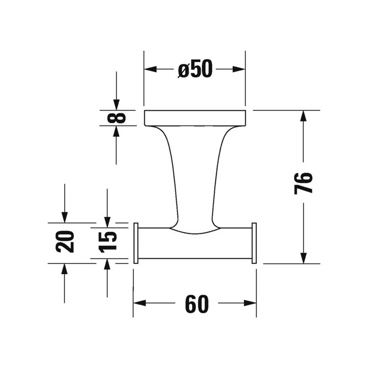Wieszak na ręczniki podwójny Duravit Starck T - Złoto polerowane