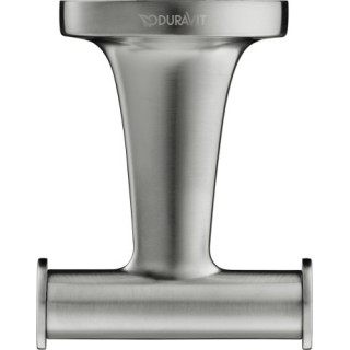 Wieszak na ręczniki podwójny Duravit Starck T - Stal nierdzewna szczotkowana