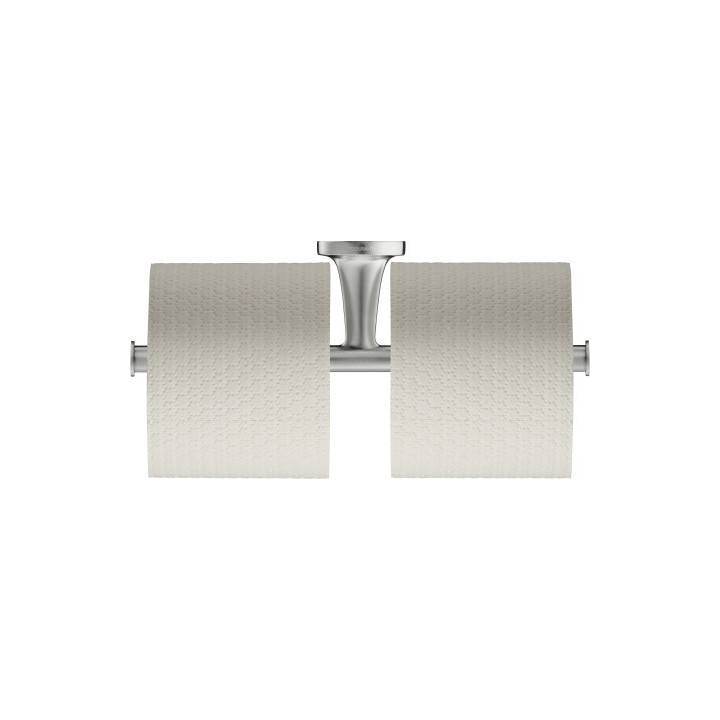 Uchwyt na papier toaletowy podwójny Duravit Starck T - Stal nierdzewna szczotkowana