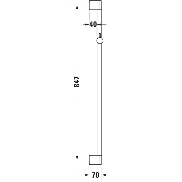 Drążek prysznicowy 900mm Duravit - Brązowy szczotkowany