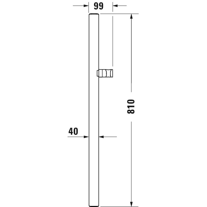 Drążek prysznicowy 810mm Duravit - Czarny Mat
