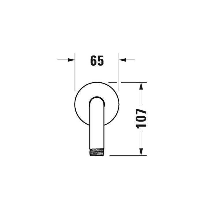 Ramię prysznicowe Duravit - Brązowy szczotkowany