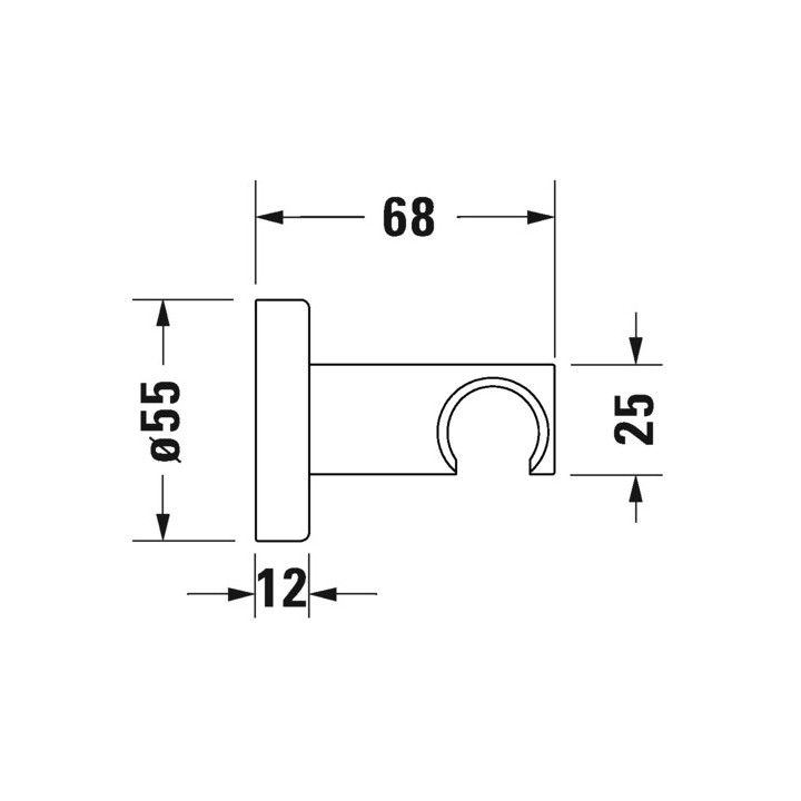 Uchwyt prysznicowy Duravit - Chrom błyszczący
