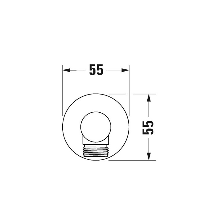 Przyłącze ścienne do węża Duravit - Brązowy szczotkowany