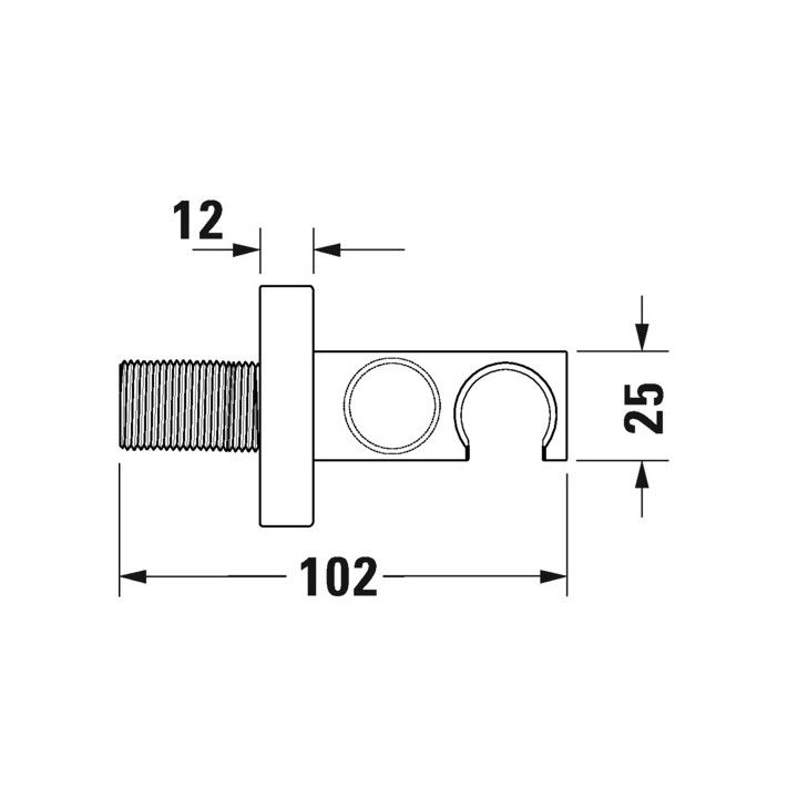 Przyłącze ścienne do węża Duravit - Złoto polerowane