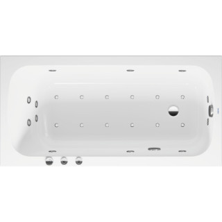 Wanna z hydromasażem 150x75cm, Qatego Combi-System P -  Biały
