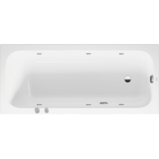 Wanna z hydromasażem 170x75cm, Duravit Qatego, Jet-System - Biała