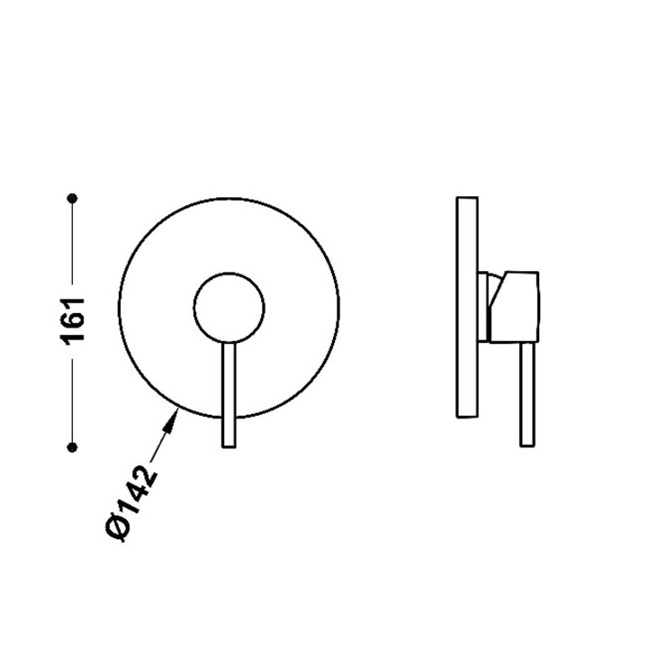 Maskownica do wpuszczanego korpusu 1-drożnego Rapid-box - Czerń Metalizowana