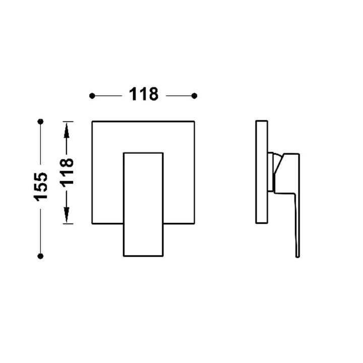 Maskownica do wpuszczanego korpusu 1-drożnego Rapid-box, TRES CUADRO - Biel Matowa