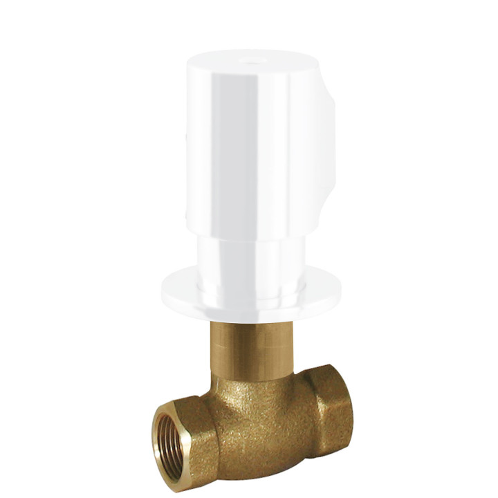 Zawór odcinający podtynkowy, TRES LOFT - Biel Matowa