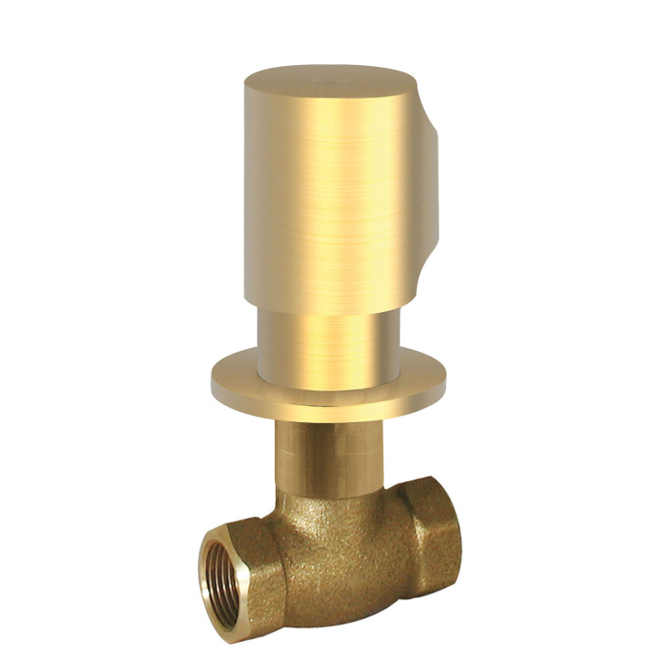 Zawór odcinający podtynkowy, TRES LOFT - 24-K Złoto Matowe