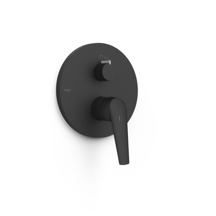 Maskownica do wpuszczanego korpusu 2-drożnego Rapid-box, TRES FUJI - Czerń Matowa