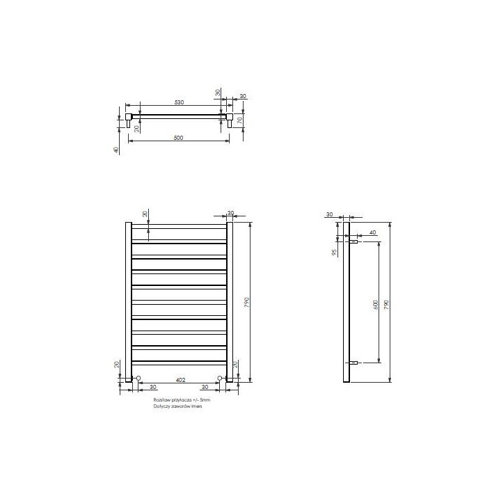 Grzejnik Imers Tell 5 53x94 cm - kolor niestandardowy