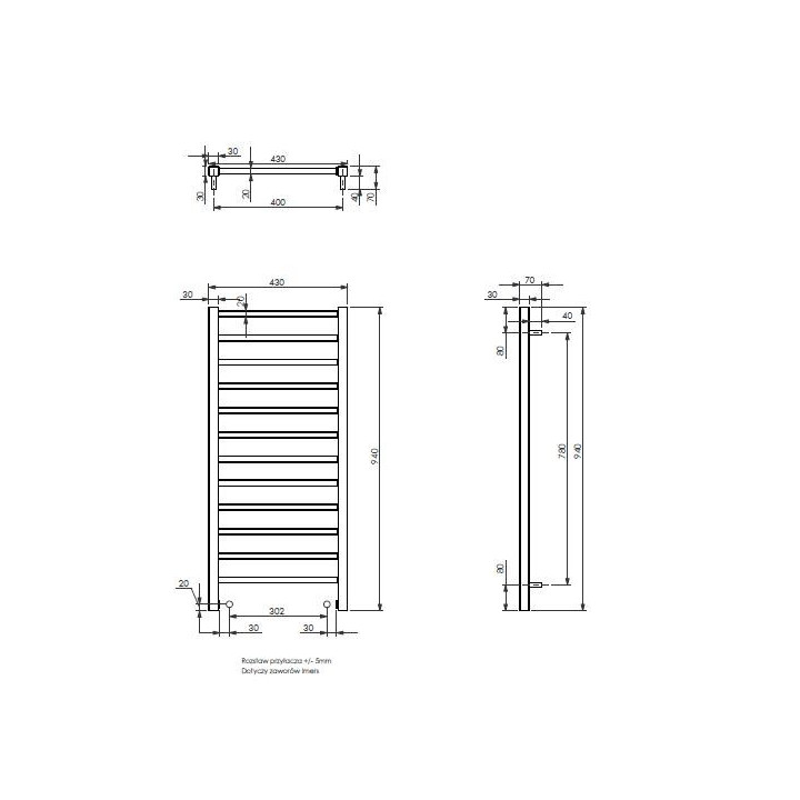 Grzejnik Imers Tell 4 53x79 cm - kolor niestandardowy