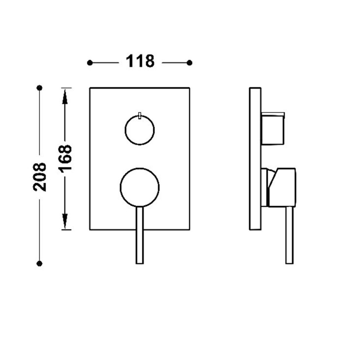 Maskownica do wpuszczanego korpusu 2-drożnego Rapid-box, TRES MAX-TRES - Chrom 