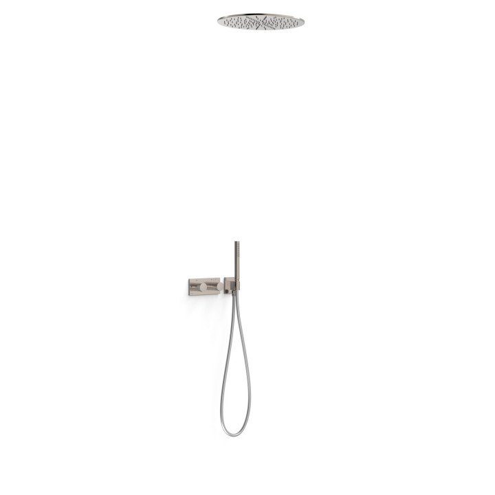 Zestaw baterii termostatycznej podtynkowej 2-drożnej prysznicowej, TRES B-SYSTEM - Stal