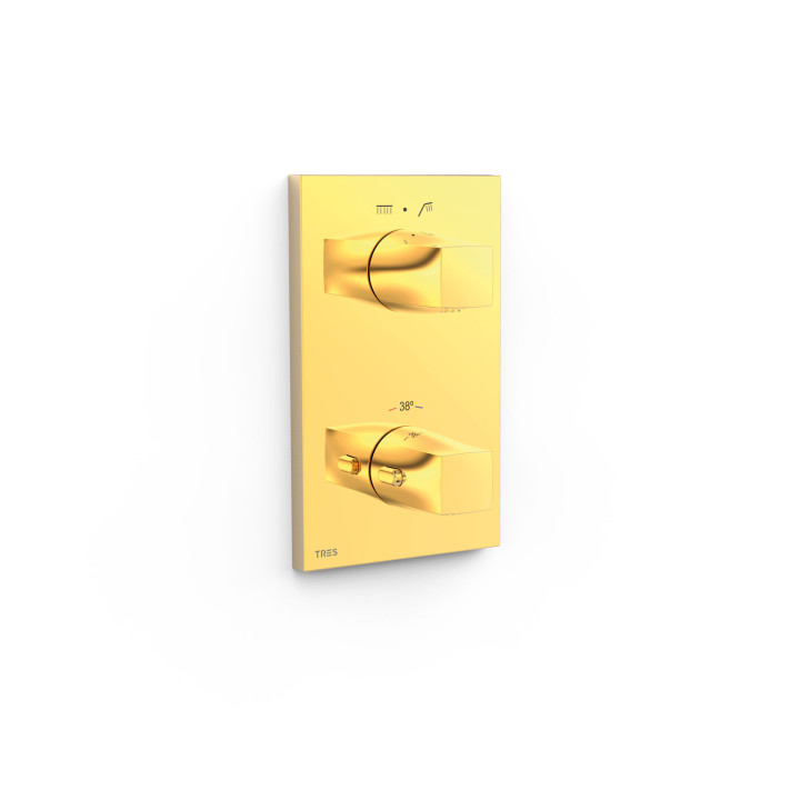 Maskownica do wpuszczanego korpusu 2-drożnego, TRES THERM-BOX - 24-K Złoto