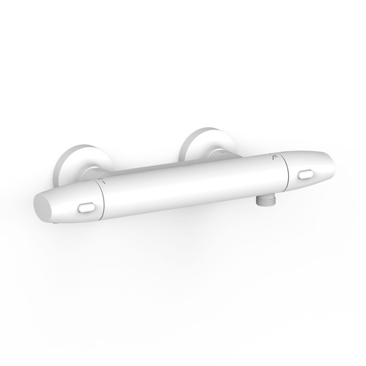 Bateria termostatyczna naścienna prysznicowa, TRES OVER-WALL - Biel Matowa