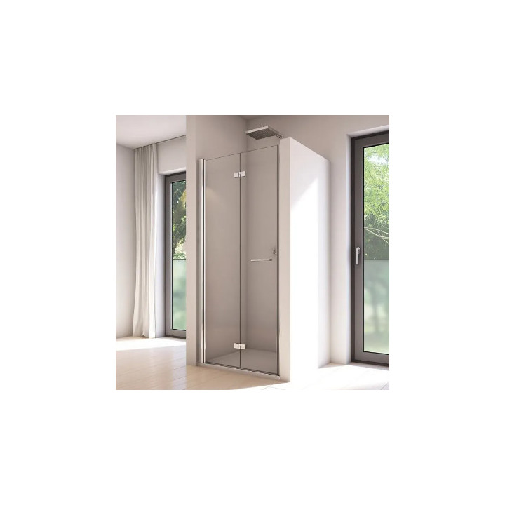 Drzwi prysznicowe do wnęki 80cm (lewe), Sanswiss Solino SOLF1 - srebrny połysk