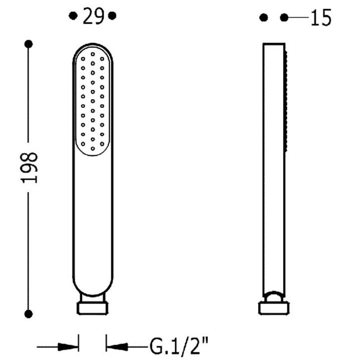 Słuchawka prysznicowa, TRES COMPL DUCHA - 24-K Matowe różowe złoto