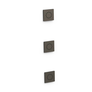 3 podtynkowe dysze z hydromasażem, TRES COMPL DUCHA - Czerń Metalizowana