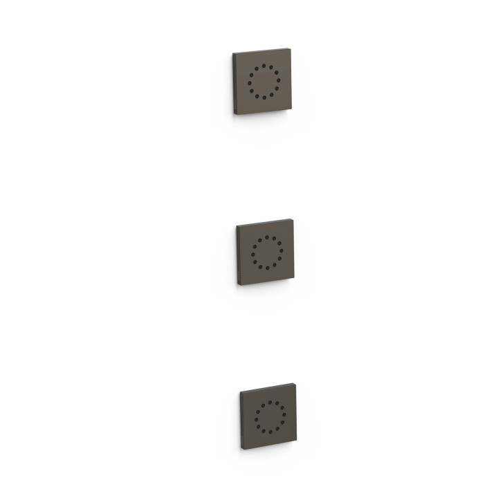 3 podtynkowe dysze z hydromasażem, TRES COMPL DUCHA - Czerń Metalizowana