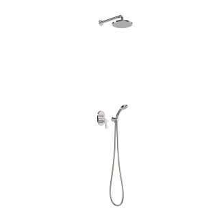 Zestaw baterii jednouchwytowej podtynkowej 2-drożnej prysznicowej, TRES BASE - Chrom 