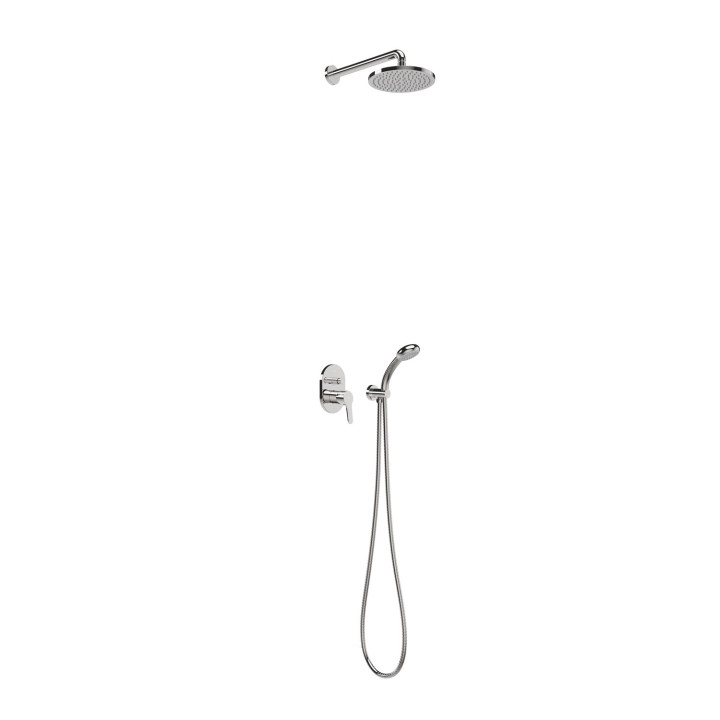 Zestaw baterii jednouchwytowej podtynkowej 2-drożnej prysznicowej, TRES BASE - Chrom 