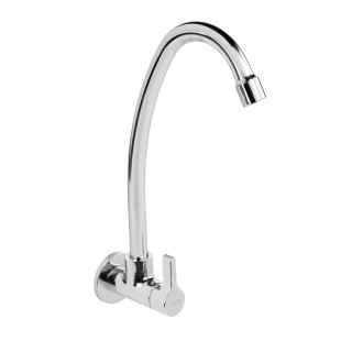 Bateria naścienna 1-drożna do biura lub pralni, TRES BASE - Chrom 