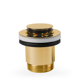 Zawór spustowy Click-Clack Simple-Rapid do umywalki z opcją zawsze otwartą, TRES COMPL GRIFERIA - 24-K Złoto