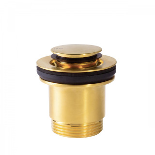 Zawór spustowy Click-Clack Simple-Rapid do umywalki z opcją zawsze otwartą, TRES COMPL GRIFERIA - 24-K Złoto Matowe