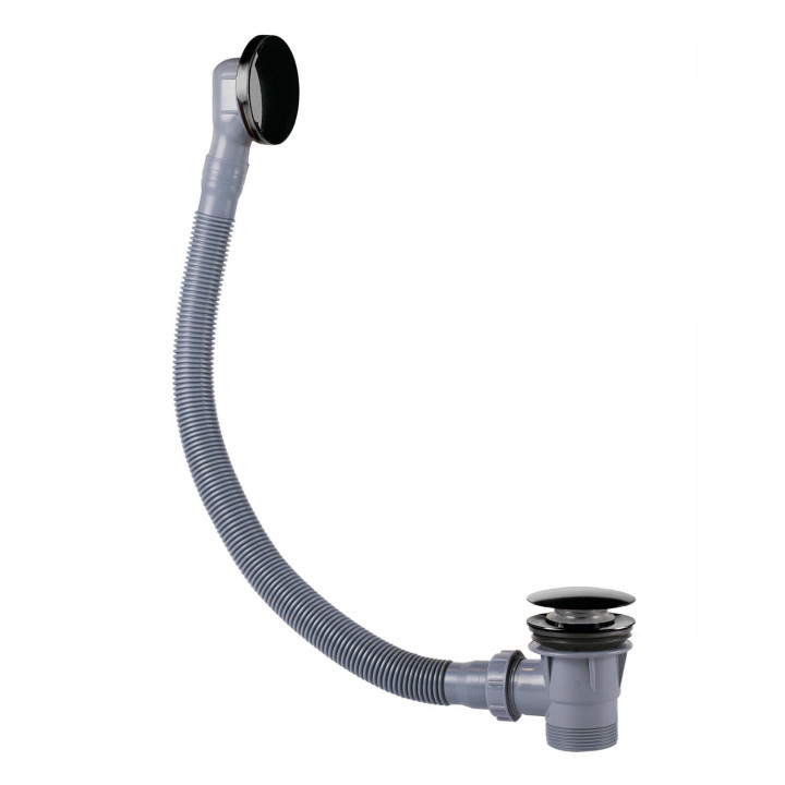 Zawór spustowy Click-Clack do wanny z przelewem, TRES COMPL GRIFERIA  - Czerń Metalizowana