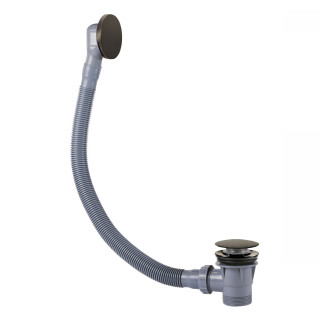 Zawór spustowy Click-Clack do wanny z przelewem, TRES COMPL GRIFERIA  - Czarny brąz