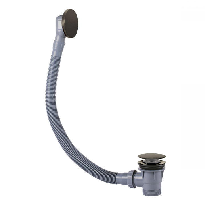 Zawór spustowy Click-Clack do wanny z przelewem, TRES COMPL GRIFERIA  - Czarny brąz