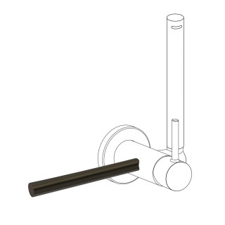 Akcesorium do wieszania ręcznika do baterii bidetowej z natryskiem do toalety, TRES STUDY EXCLUSIVE - Czarny brąz