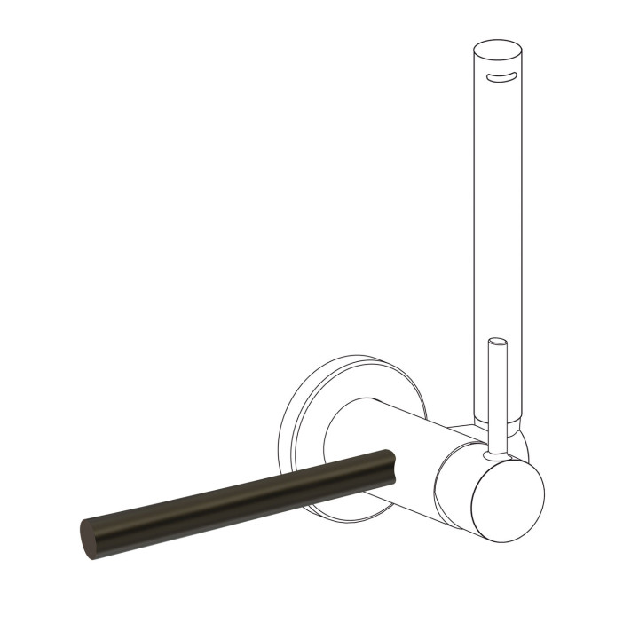 Akcesorium do wieszania ręcznika do baterii bidetowej z natryskiem do toalety, TRES STUDY EXCLUSIVE - Czarny brąz