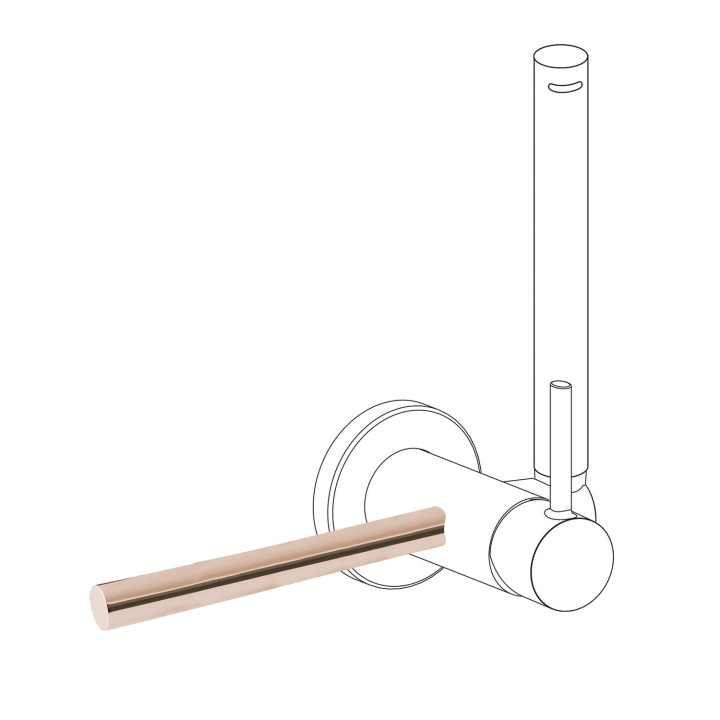 Akcesorium do wieszania ręcznika do baterii bidetowej z natryskiem do toalety, TRES STUDY EXCLUSIVE - 24-K Różowe Złoto