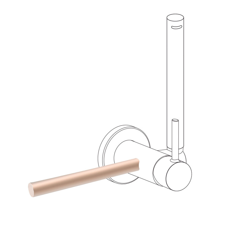 Akcesorium do wieszania ręcznika do baterii bidetowej z natryskiem do toalety, TRES STUDY EXCLUSIVE - 24-K Matowe różowe złoto