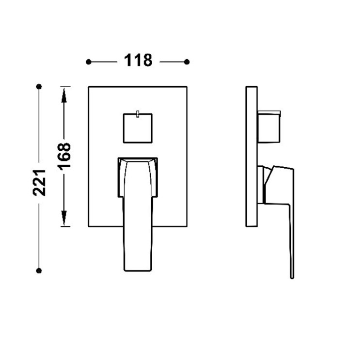 Maskownica do wpuszczanego korpusu 2-drożnego Rapid-box, TRES SLIM EXCLUSIVE - Stal