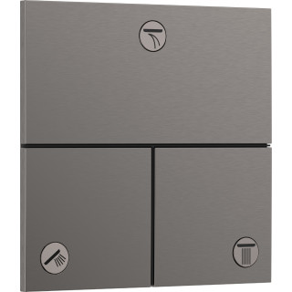 Zawór odcinający, podtynkowy do 3 odbiorników, Hansgrohe  ShowerSelect Comfort E - Czarny Chrom Szczotkowany