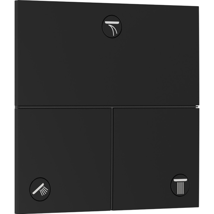 Zawór odcinający, podtynkowy do 3 odbiorników, Hansgrohe  ShowerSelect Comfort E - Czarny Matowy