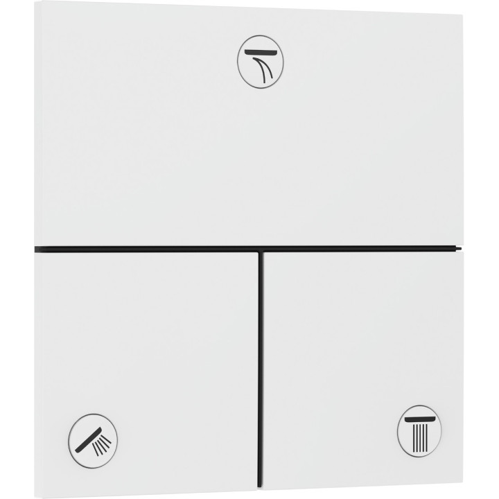 Zawór odcinający, podtynkowy do 3 odbiorników, Hansgrohe  ShowerSelect Comfort E - Biały Matowy
