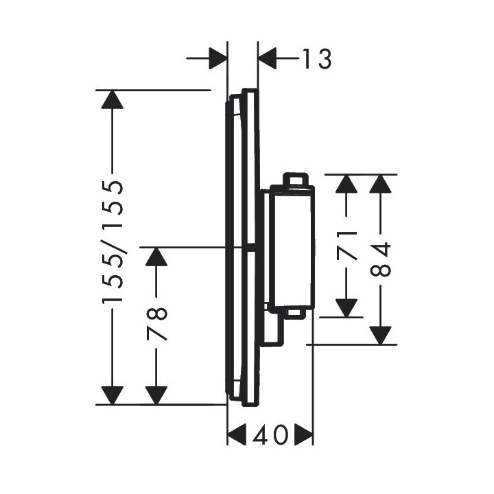 Bateria termostatyczna, podtynkowa, Hansgrohe ShowerSelect Comfort E - Biały Matowy