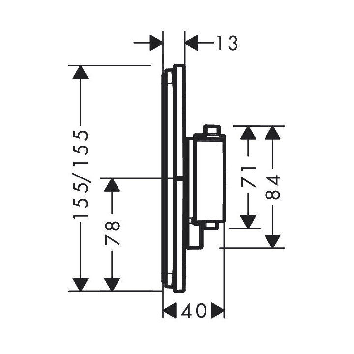 Bateria termostatyczna, podtynkowa, Hansgrohe ShowerSelect Comfort Q -  Brąz Szczotkowany
