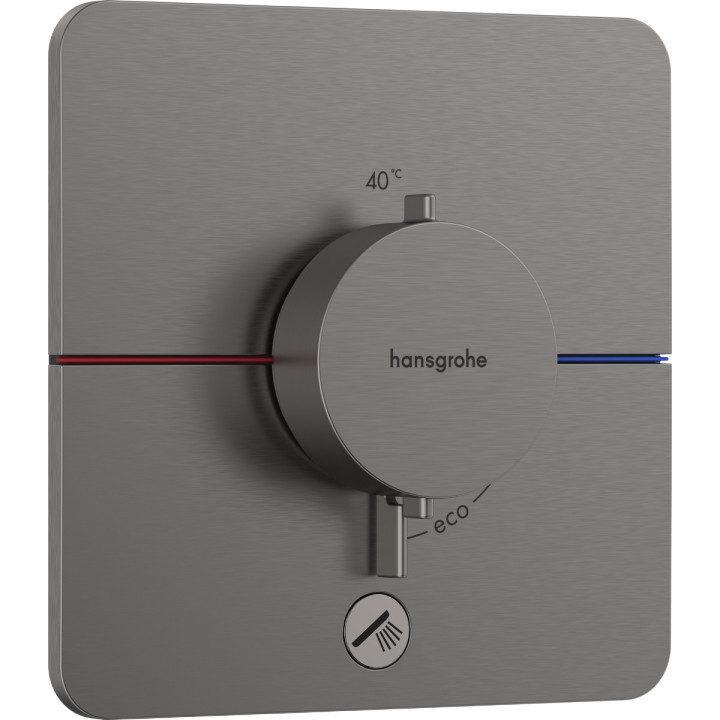 Bateria termostatyczna, podtynkowa do 1 odbiornika z dodatkowym wyjściem, Hansgrohe ShowerSelect Comfort Q - Czarny Chrom Szczot