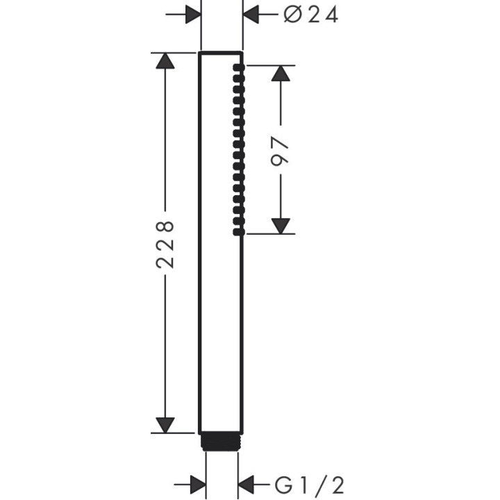 Główka prysznicowa 100 1jet EcoSmart, Slim, Hansgrohe Pulsify S - Czarny Matowy